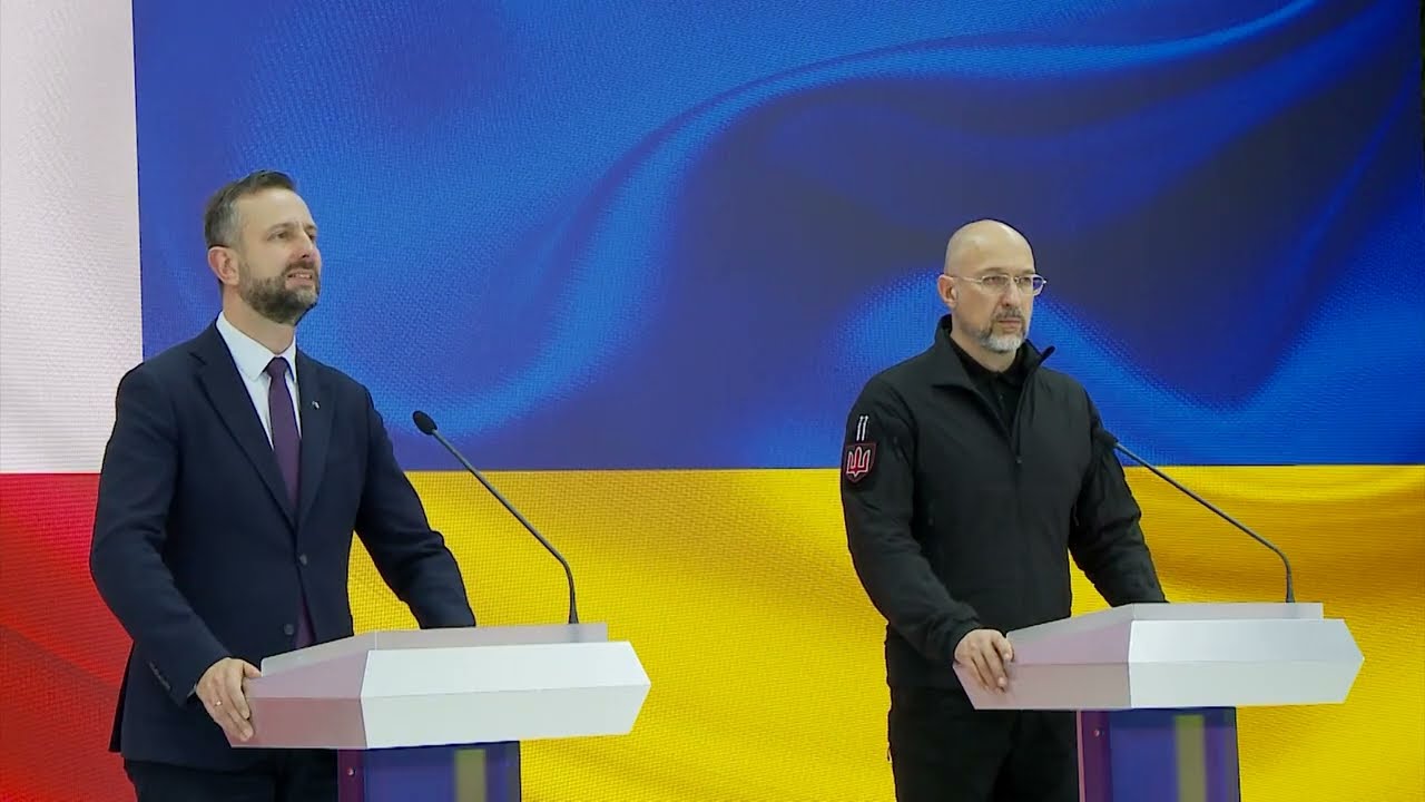 Пресконференція Міністрів оборони України та Польщі Дениса Шмигаля та Владислава Косіняк-Камиша