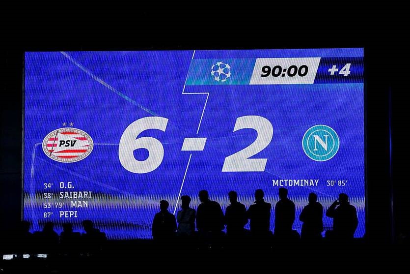 Новини спорту - Історичне фіаско: Наполі зазнав найбільшої поразки в ЛЧ